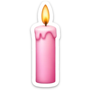 light pink candle sticker