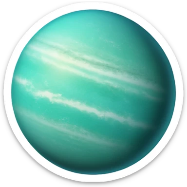 Realistic planet Uranus  sticker
