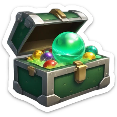 Pokemon Game LootCase Color DarkGreen Rich Treasure Legendary Epic Pokeballs Pokemons and Pokemon Items Inside this have Shiny Glow sticker