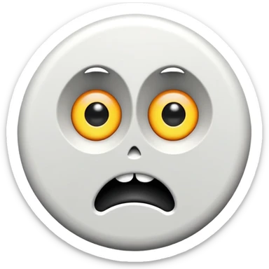 buffering symbol with a shocked face with spiral eyes sticker