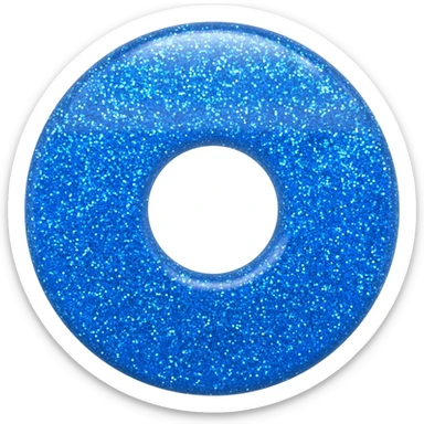 blue glittery sticker