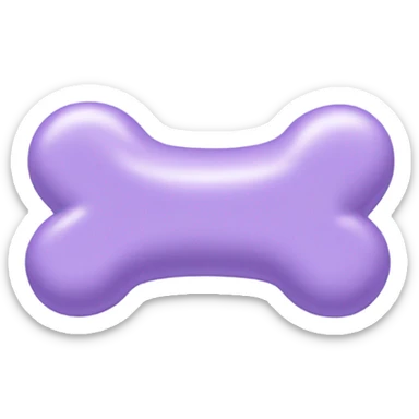 Pastel purple dog bone sticker