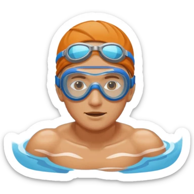 swimmer swim at the pool sticker