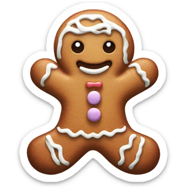 Pastel gingerbread man sticker