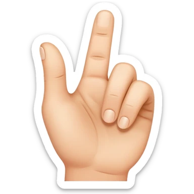 index finger touching thumb sticker