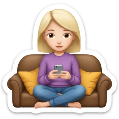 cozy sofa & girl sticker