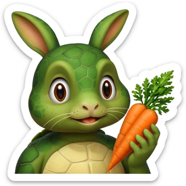 Tortu qui ce branle et lapin qui mange sticker