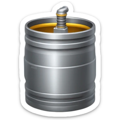 metal beer keg rocket engine sticker
