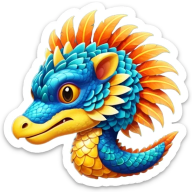  exotic tropical cyber-Litten-Linoone-Noibat-Fakémon-Pokémon-Vernid-creature sticker