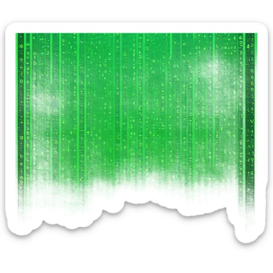 matrix-style falling code sticker