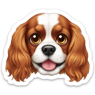 old cute cavalier king charles  sticker