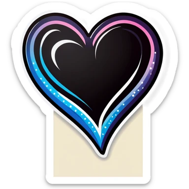 Cuore nero 🖤 con i brillantini ✨️ sticker