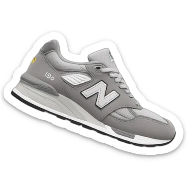 newbalance grey 990v2 shoes sticker