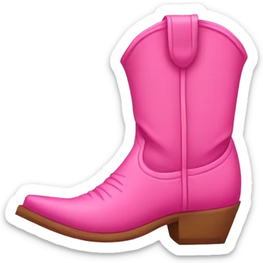 pink cowboy boots sticker