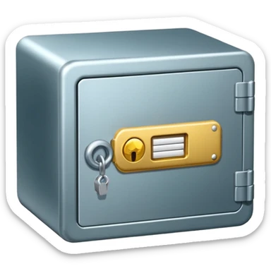 safe deposit box in a bank sticker