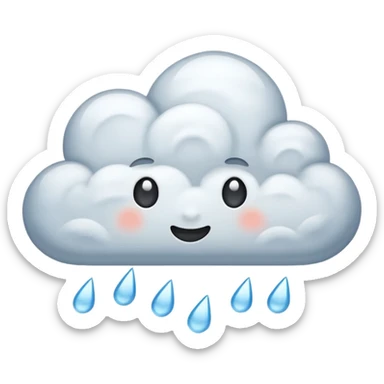 rainy clouds sticker