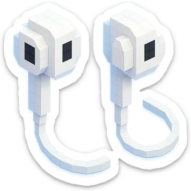 white EarPods headphones with a matte finish, with a subtle glow effect sticker