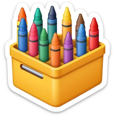 A box of crayons sticker