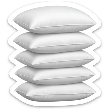 white pillow stack sticker