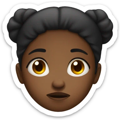 Black girl that is very sad and angry  sticker