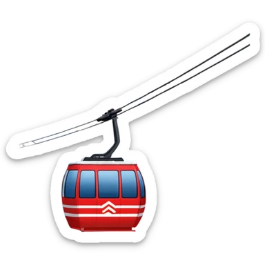 create cablecsr emoji in winter witht he logo of Bergbahnen Adelboden Lenk sticker