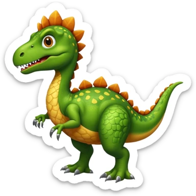 Dinosaur with chicken as legs sticker