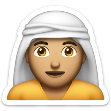 arabe pañuelo en la cara con computador sticker