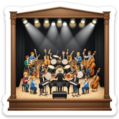 stage at the music festival primavera sticker