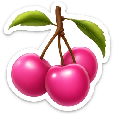 Pink cherries sticker