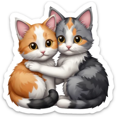 Kittens cuddling  sticker