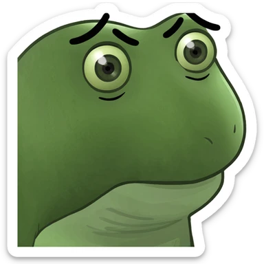 blank face with eye bags sticker