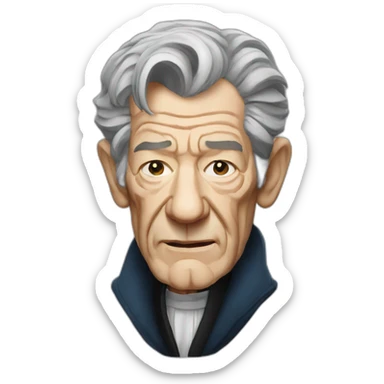 ian mckellen serious sticker