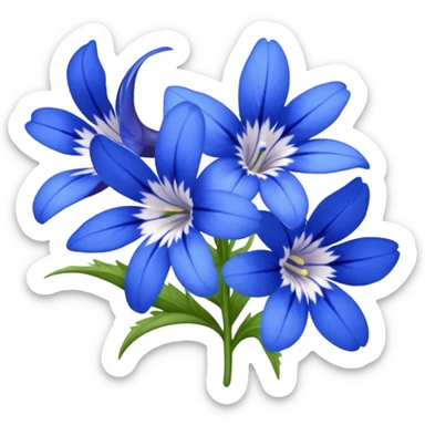 lobelia flower sticker