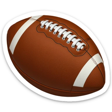 American football colored #69BE29 with stitching colored #002243 sticker