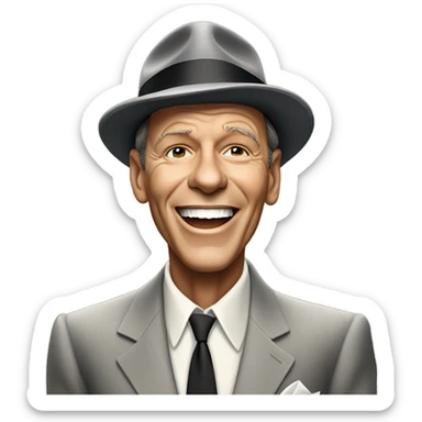 frank sinatra singing with his hat on sticker