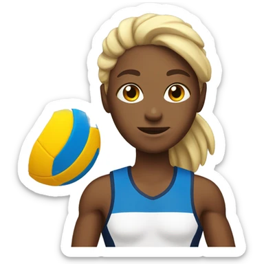 Beach volleyball player sticker