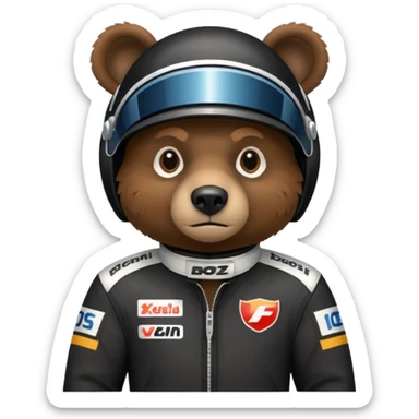 black bear f1 driver  sticker