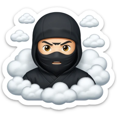 Ninja con nubes  sticker