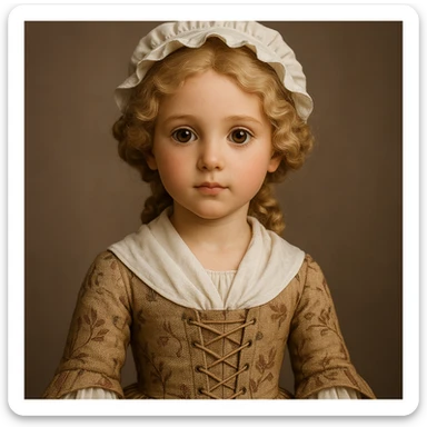 brown-eyed blonde 18th century american girl doll sticker