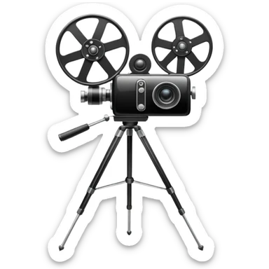 movie camera setup sticker