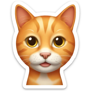 orange cat sticker
