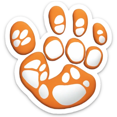 Clemson tiger paw sticker