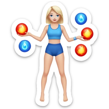 14 старший аркан - Помірність. Це буде жінка в повний зріст, що тримає в руках два шари енергії - холодну і гарячу. І ці енергії змішуються  sticker