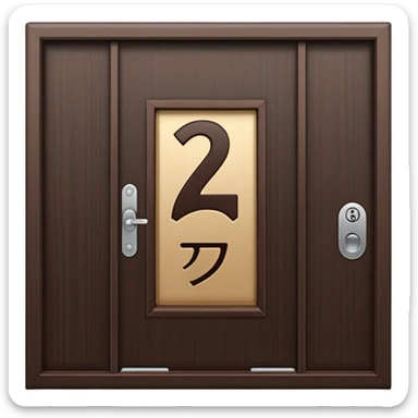 modern villa door number wood japanes sticker
