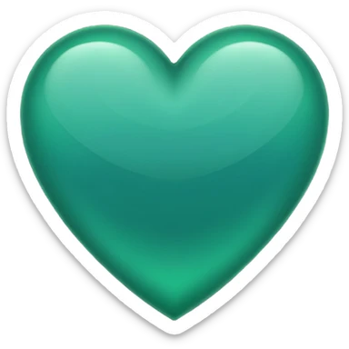 light dark green heart emoji with sharp edges  sticker