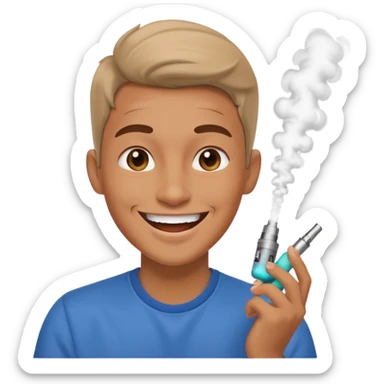 Vape dancing like a kid and happy sticker