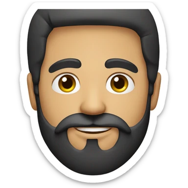 arab man with beard and gradient black sticker