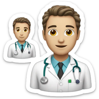 doctor, white skin sticker