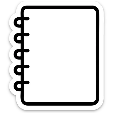notebook with spiral binding outline icon sticker