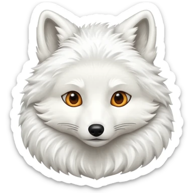 white fox sticker